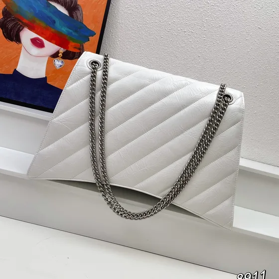 Balenciaga Crush Chain Bag White Shoulder Bag