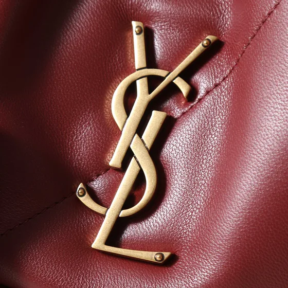 YSL Jamie Shopping Bag Burgunder Skulderveske