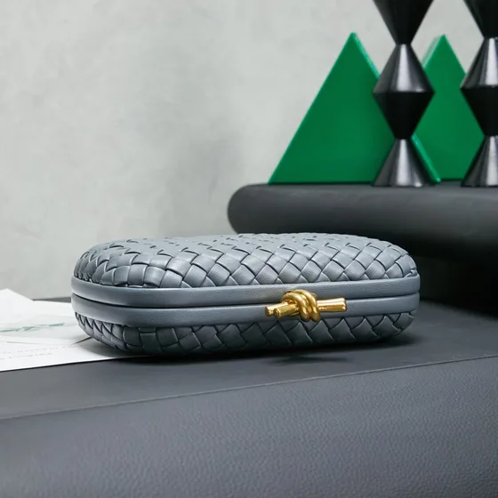 Bottega Veneta Knot Clutch Grey Clutch