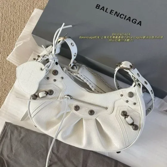 Balenciaga Le Cagole White Shoulder Bag