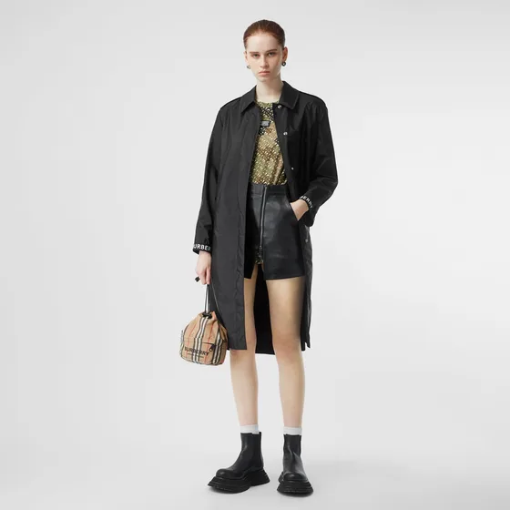 Burberry Icon Stripe Drawstring Necessaire Bege Necessaire
