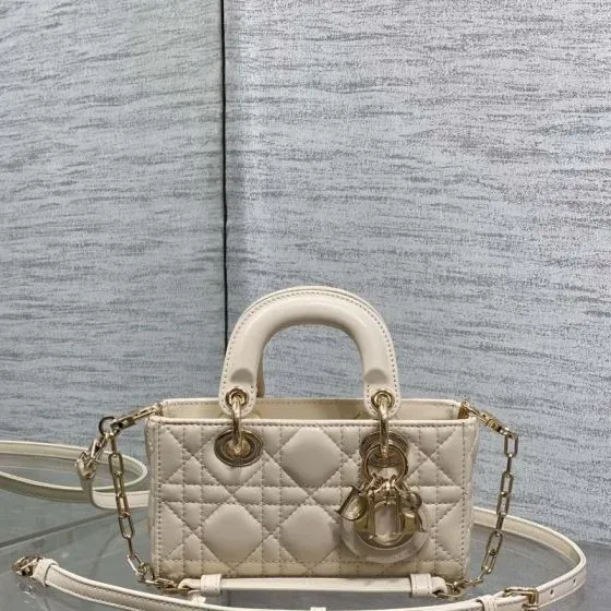 Dior Lady D-Joy Micro Hvid Tophåndtag