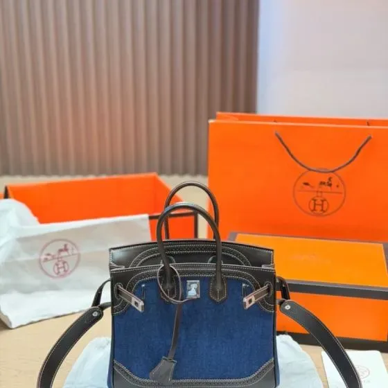 Hermes Birkin Blue Top Handle