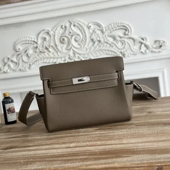 Hermes Kelly Messenger Etoupe Crossbody