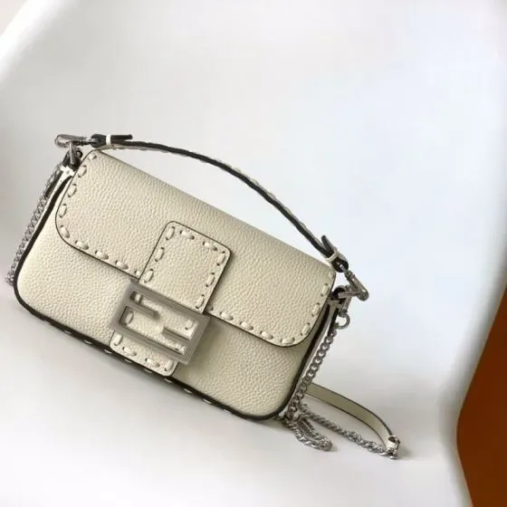 Fendi Baguette White Crossbody