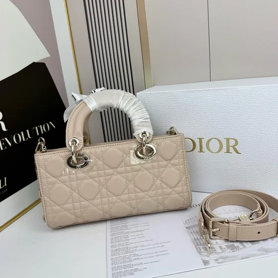Dior Lady D-Joy Beige 22cm Tophåndtag