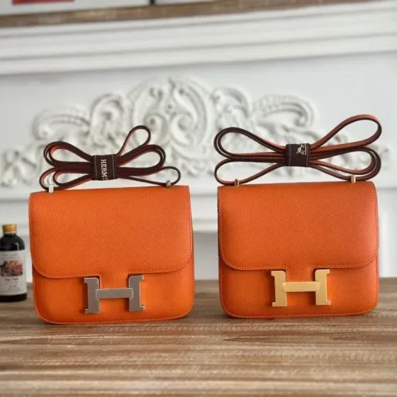 Hermes Constance Naranja Crossbody