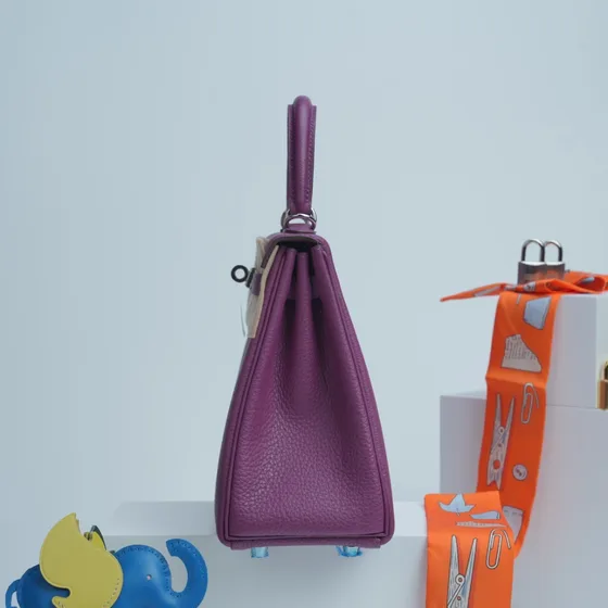 Hermes Kelly Morado Asa superior