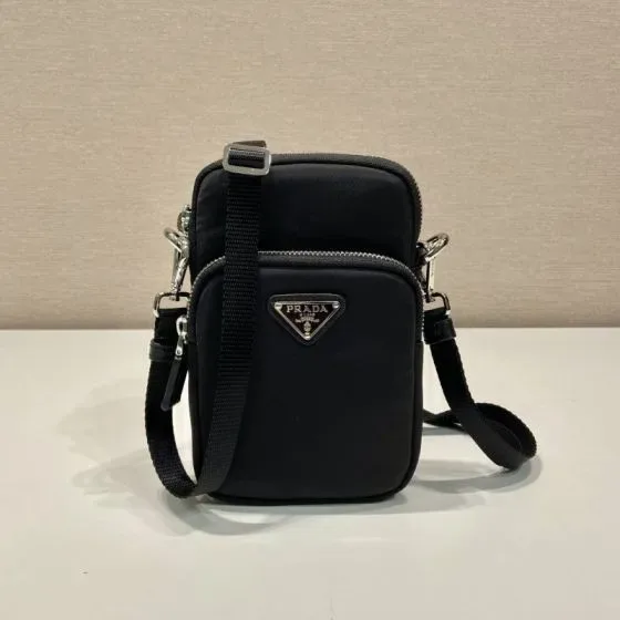 Prada Re-Nylon Mini Crossbody Bag Black Crossbody