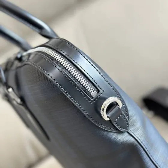 Burberry Maletín Smoked plaid Azul-Negro 37 x 5 x 27cm business