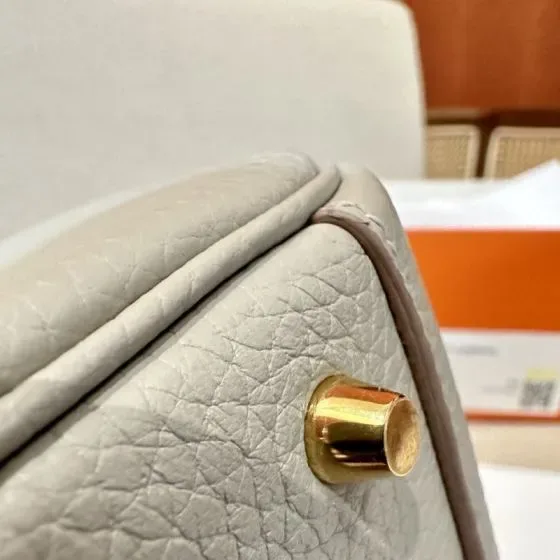 Hermes Kelly Light Gray Top Handle