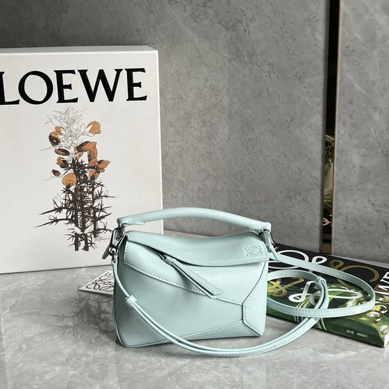 Loewe Puzzle Edge Mini Bag Light Biru Crossbody