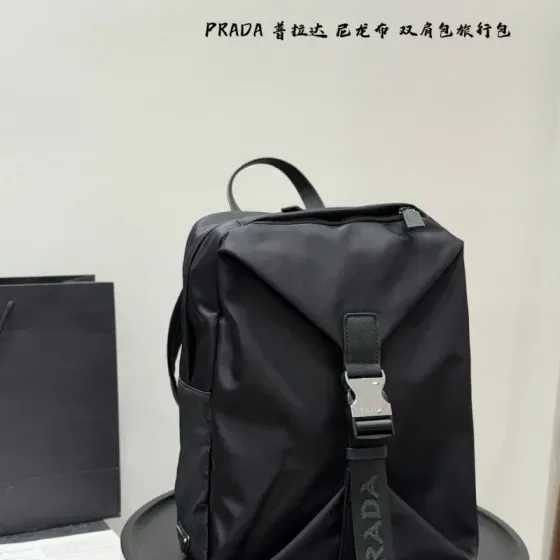 Prada Re-Nylon Backpack Black Backpack