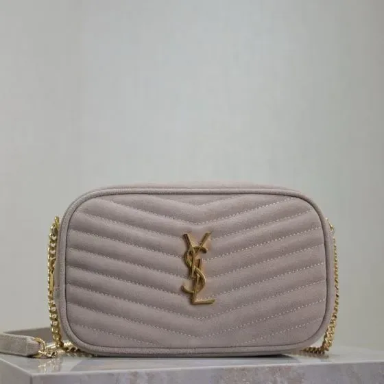 YSL Lou Camera Bag Beige Crossbody