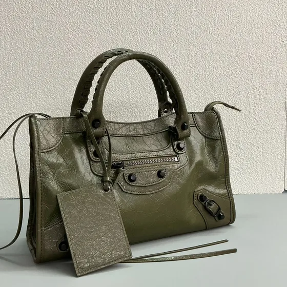 Balenciaga Le City Bag Small Olive Green Top Handle