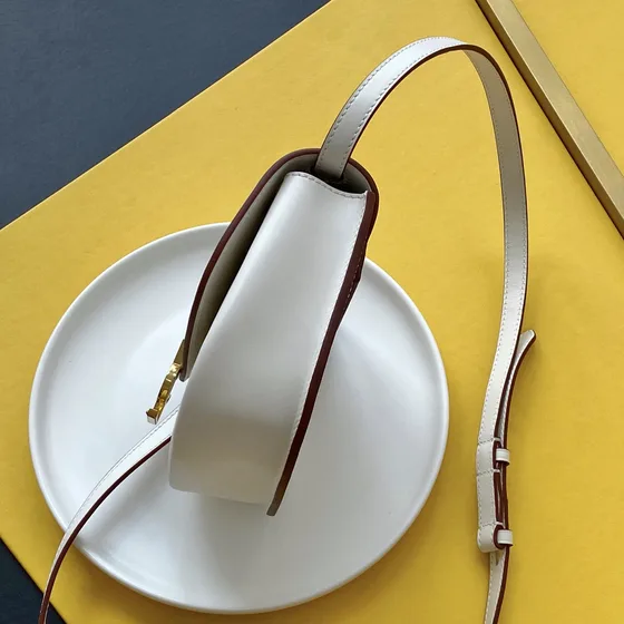 YSL Kaia Small Satchel สีขาว Crossbody