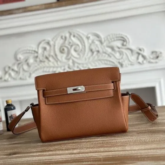Hermes Kelly Messenger Brown Crossbody