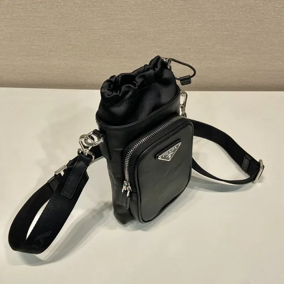 Prada Re-Nylon And Leder Smartphone Case Schwarz Crossbody
