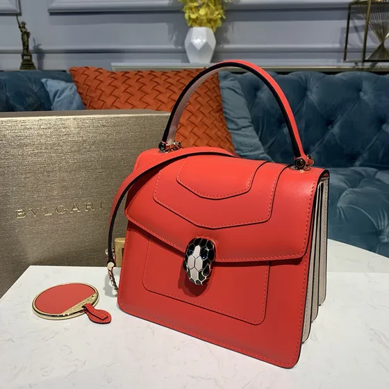 Bvlgari Serpenti Forever Top Handle Red Top Handle