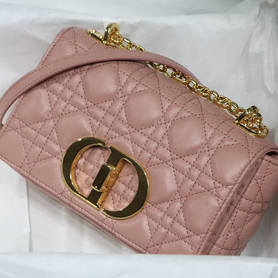 Dior Dior Caro Macrocannage Bag Rosa Borsa a spalla