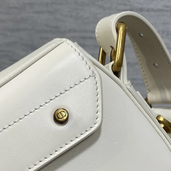 Dior Dior Medium Double Saddle Bag Hvid Skuldertaske
