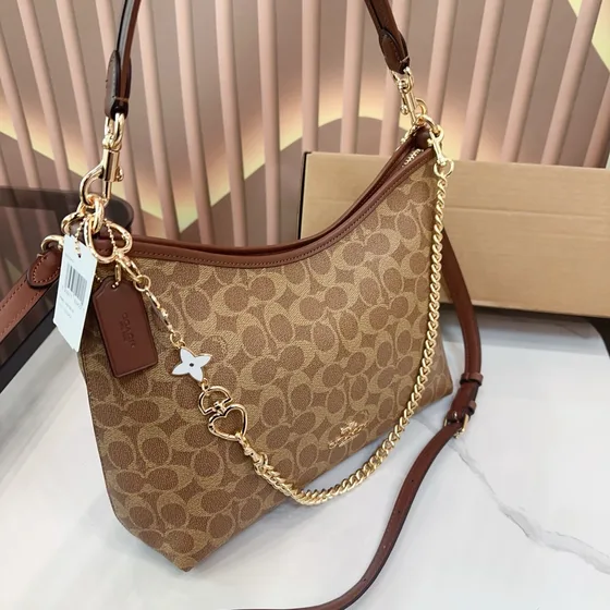 Coach Signature Chain Crossbody Khaki/Marrón Crossbody
