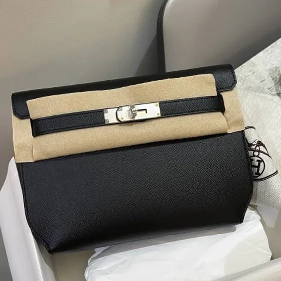 Hermes Kelly Depeches Black 25cm business
