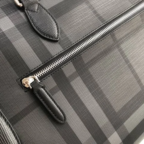 Burberry Briefcase Smoked Check أسود رمادي small business