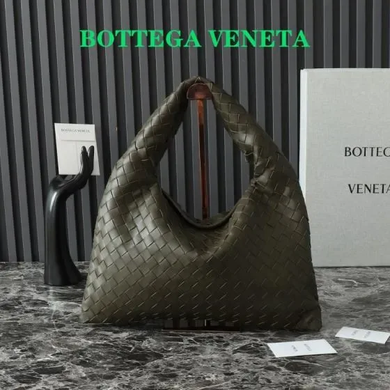 Bottega Veneta Small Hop Hobo Bag Dark Olive Green Hobo