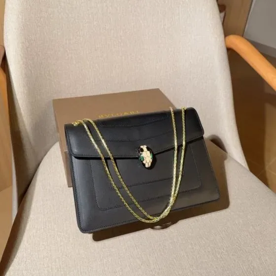 Bvlgari Serpenti Forever Black Shoulder Bag