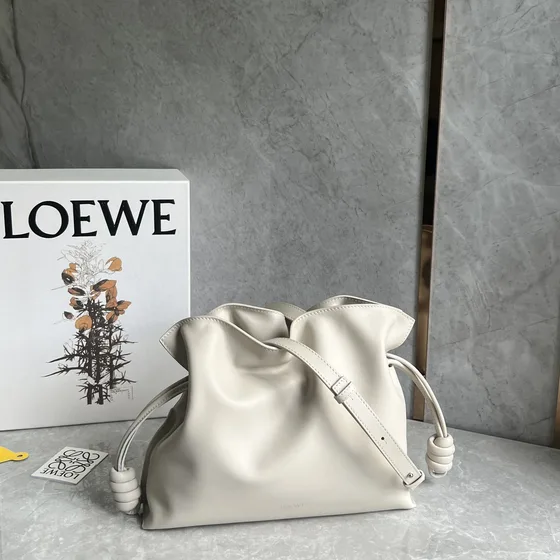 Loewe Flamenco Clutch White Clutch