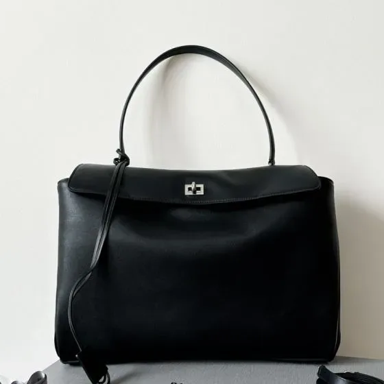 Balenciaga Rodeo Handbag Black Top Handle