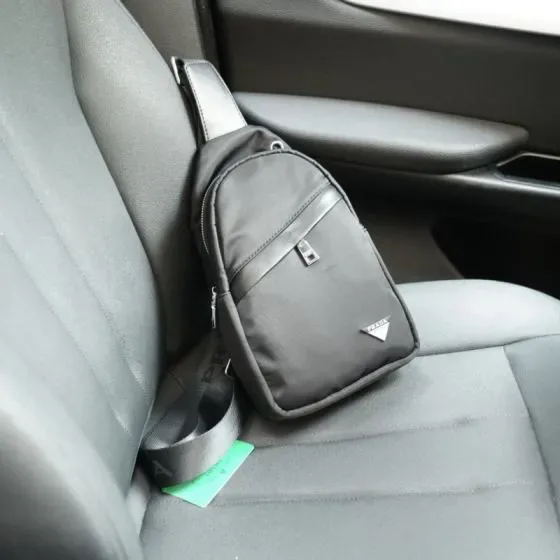 Prada Nylon Sling Backpack Black Crossbody