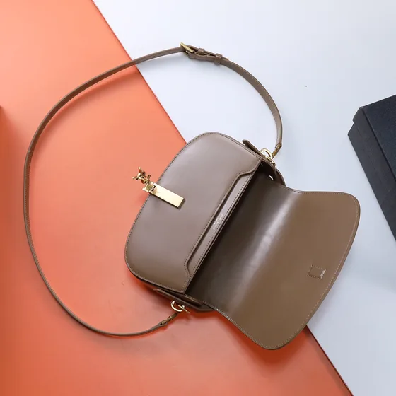 YSL Voltaire Mini Shoulder Bag Dark Taupe Crossbody