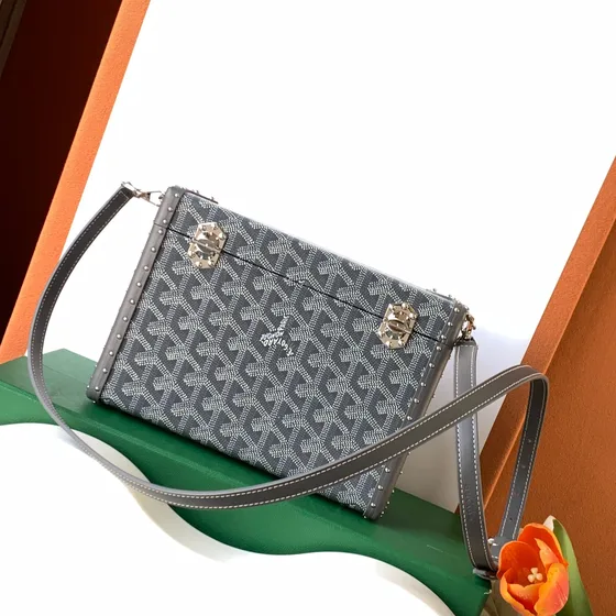 Goyard Cassette Trunk Bag Xám Crossbody