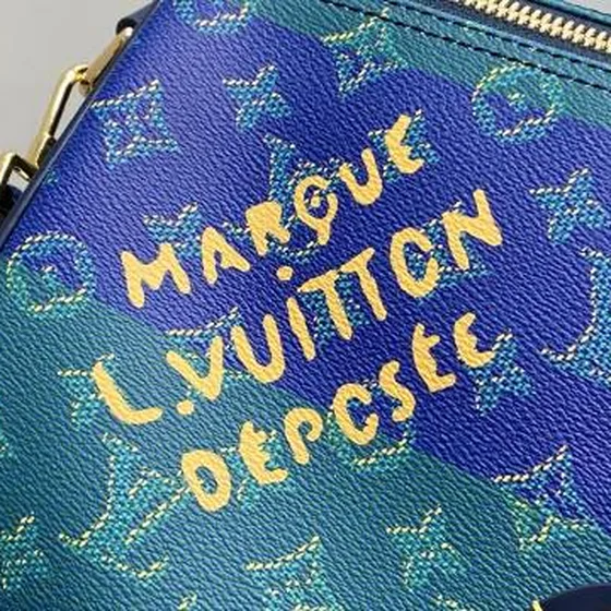 Louis Vuitton Keepall Bandouli re 50 Blå Grønn Monogram 50cm travel