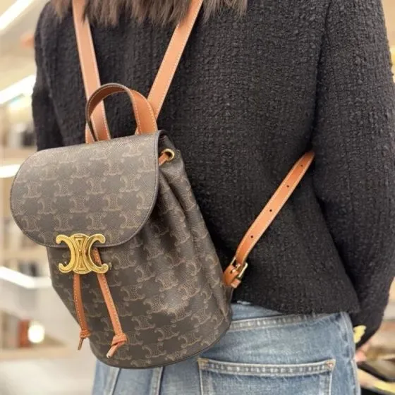 Celine Triomphe Backpack Tan Backpack