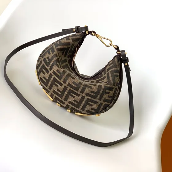 Fendi Fendigraphy Small Hobo Bag Brown Hobo