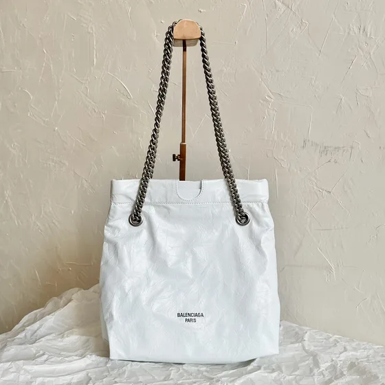 Balenciaga Crush Tote Bag White Tote Bag