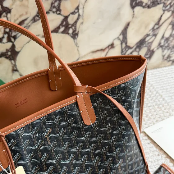 Goyard Anjou Tote Preto/Marrom Bolsa tote