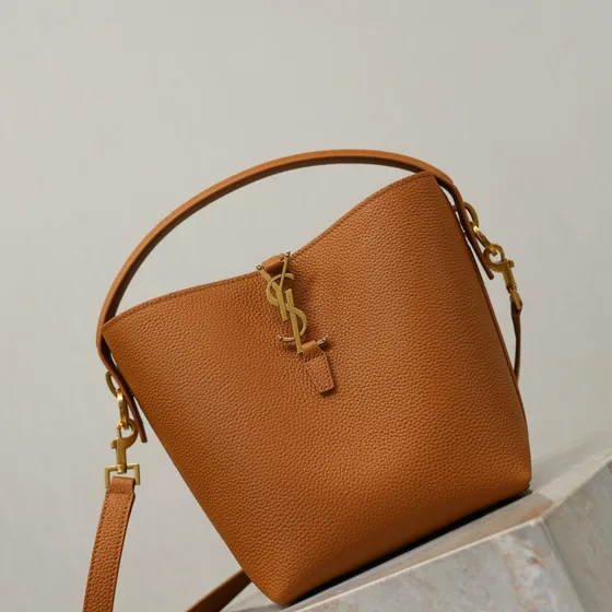 YSL Le 37 Bucket Bag Cognac สีน้ำตาล Shoulder Bag