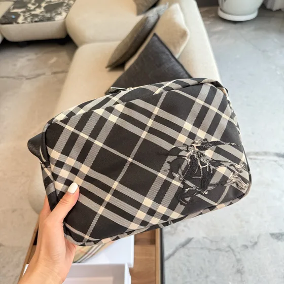 Burberry Vintage Check Borsa a tracolla Beige / Nero Crossbody