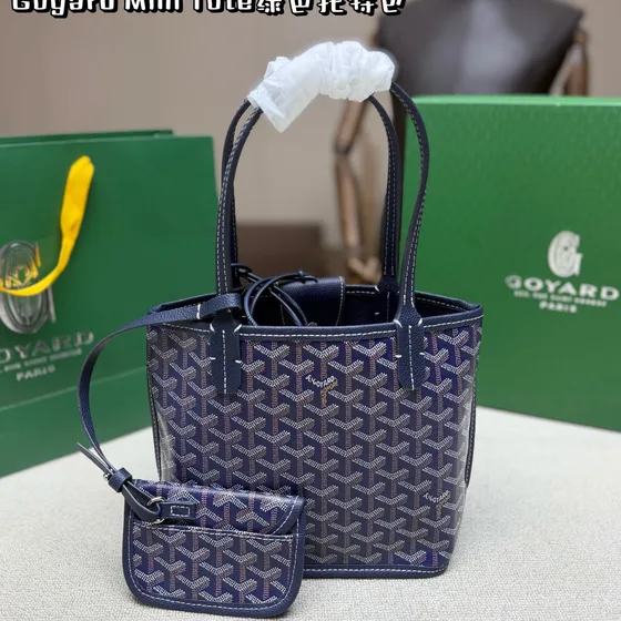 Goyard Anjou Mini Tote Blu navy Blu Borsa tote