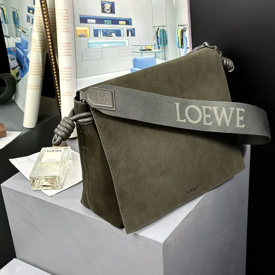 Loewe Flamenco Crossbody Bag Khaki Crossbody