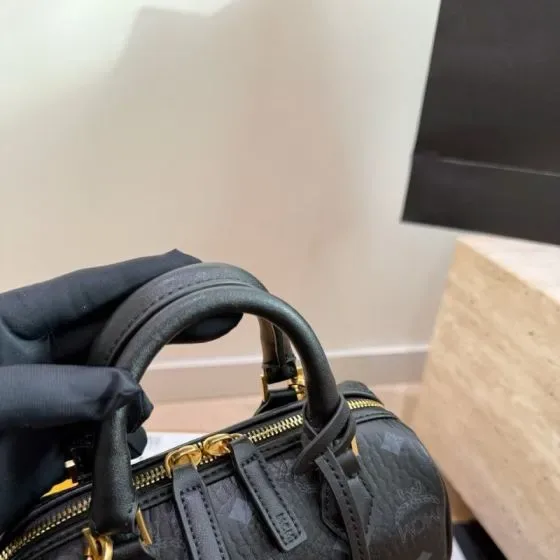 MCM Black Top Handle