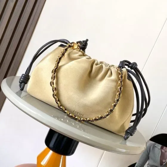 Loewe Flamenco Purse Beige Crossbody
