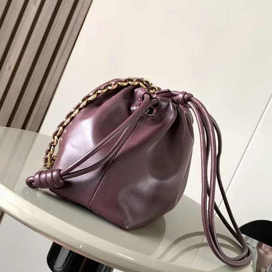 Loewe Flamenco Purse Dark Burgundy Shoulder Bag