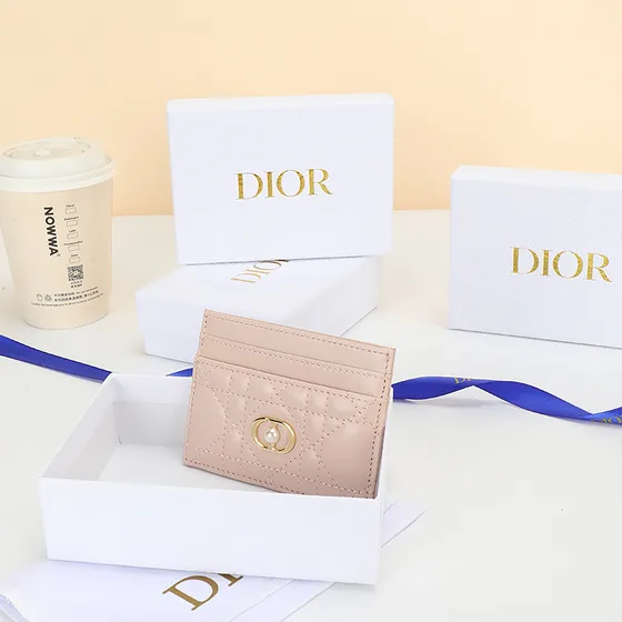 Dior Jolie Card Holder Powder Beige Card Holder