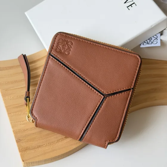 Loewe Puzzle Zip Wallet Tan Wallet
