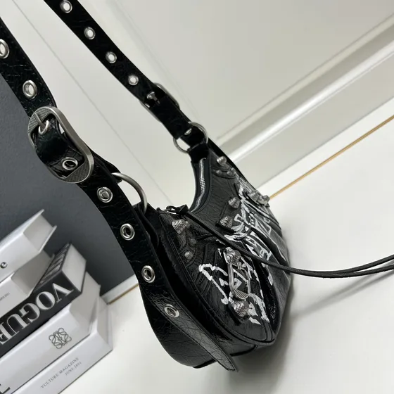 Balenciaga Le Cagole Сумка на плечо Graffiti Чёрный Сумка на плечо